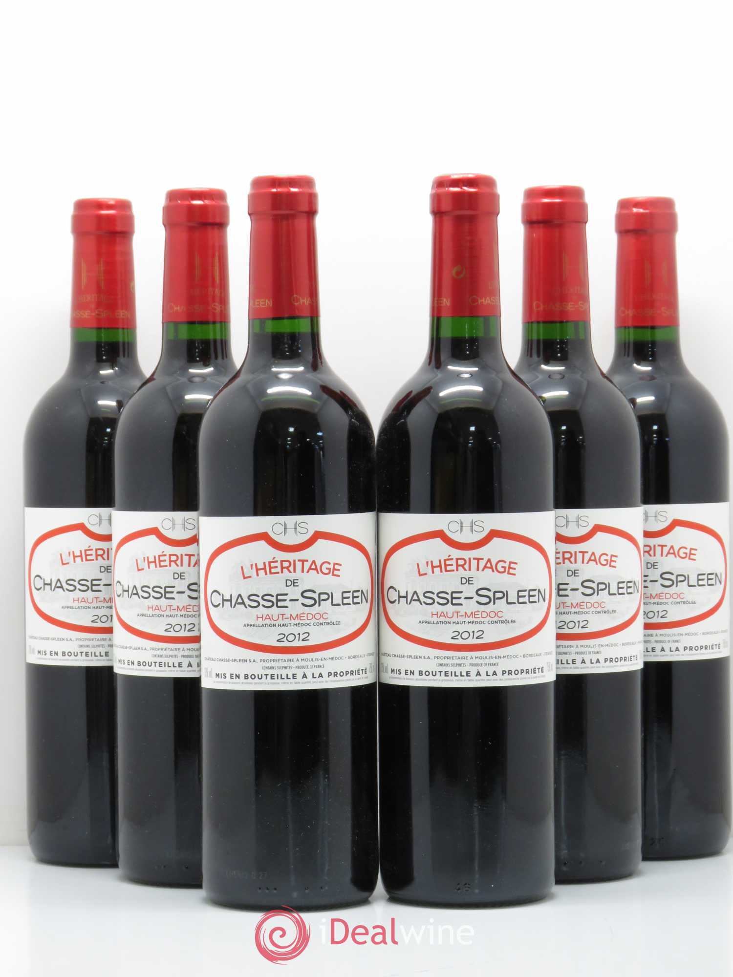 Héritage (Ermitage) de Chasse Spleen 2012 - Lot de 6 bouteilles - 0