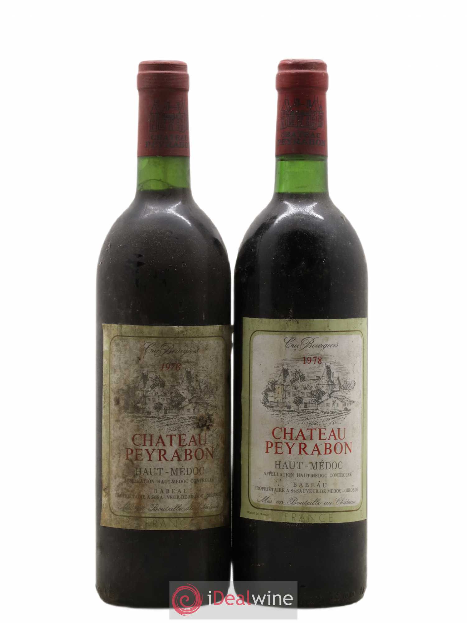 Château Peyrabon Cru Bourgeois 1978 - Lot de 2 bouteilles - 0