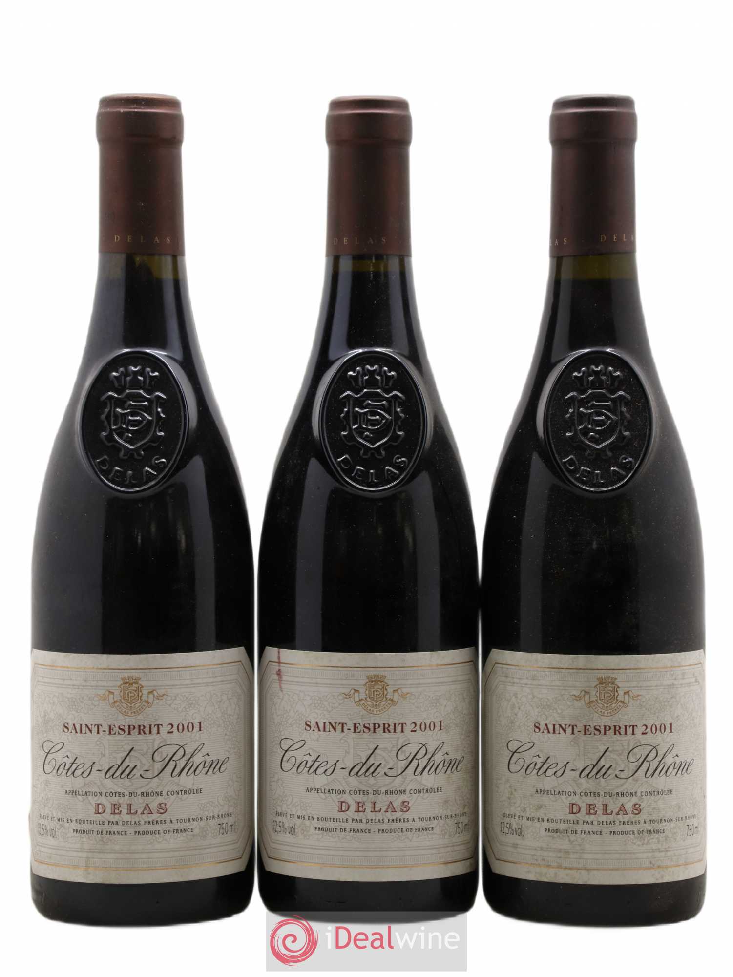 Côtes-du-Rhône Saint esprit Delas 2001 - Posten von 3 Flaschen - 0