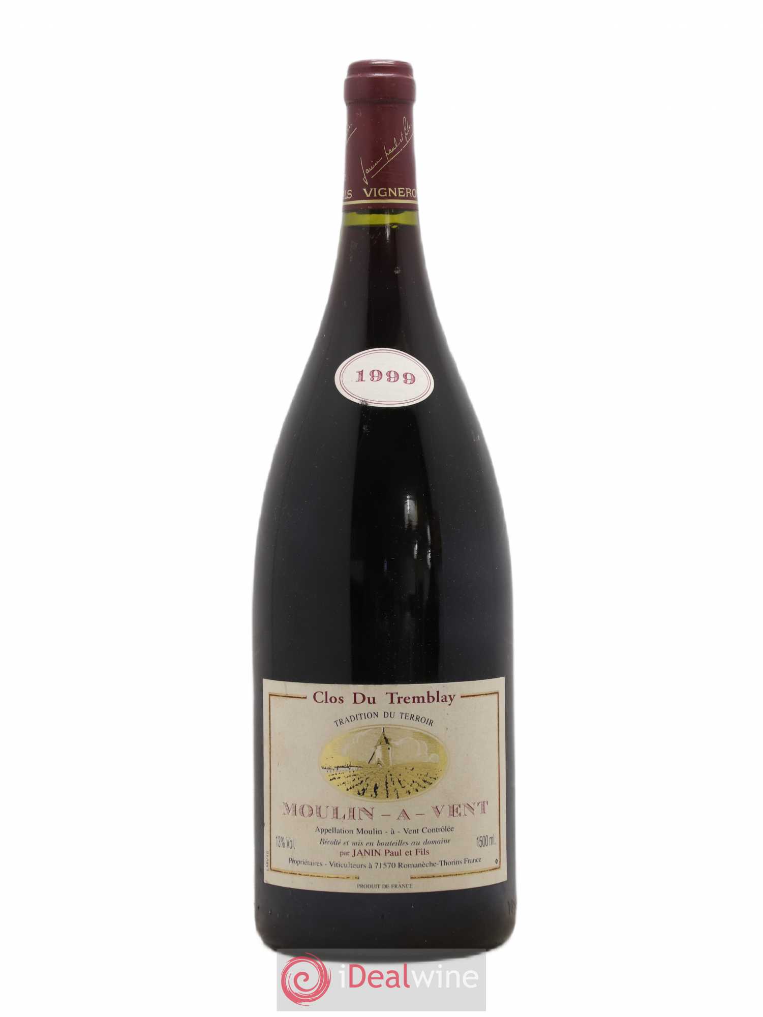 Moulin-à-Vent Clos du Tremblay Paul Janin (Domaine) 1999 - Lot de 1 magnum - 0