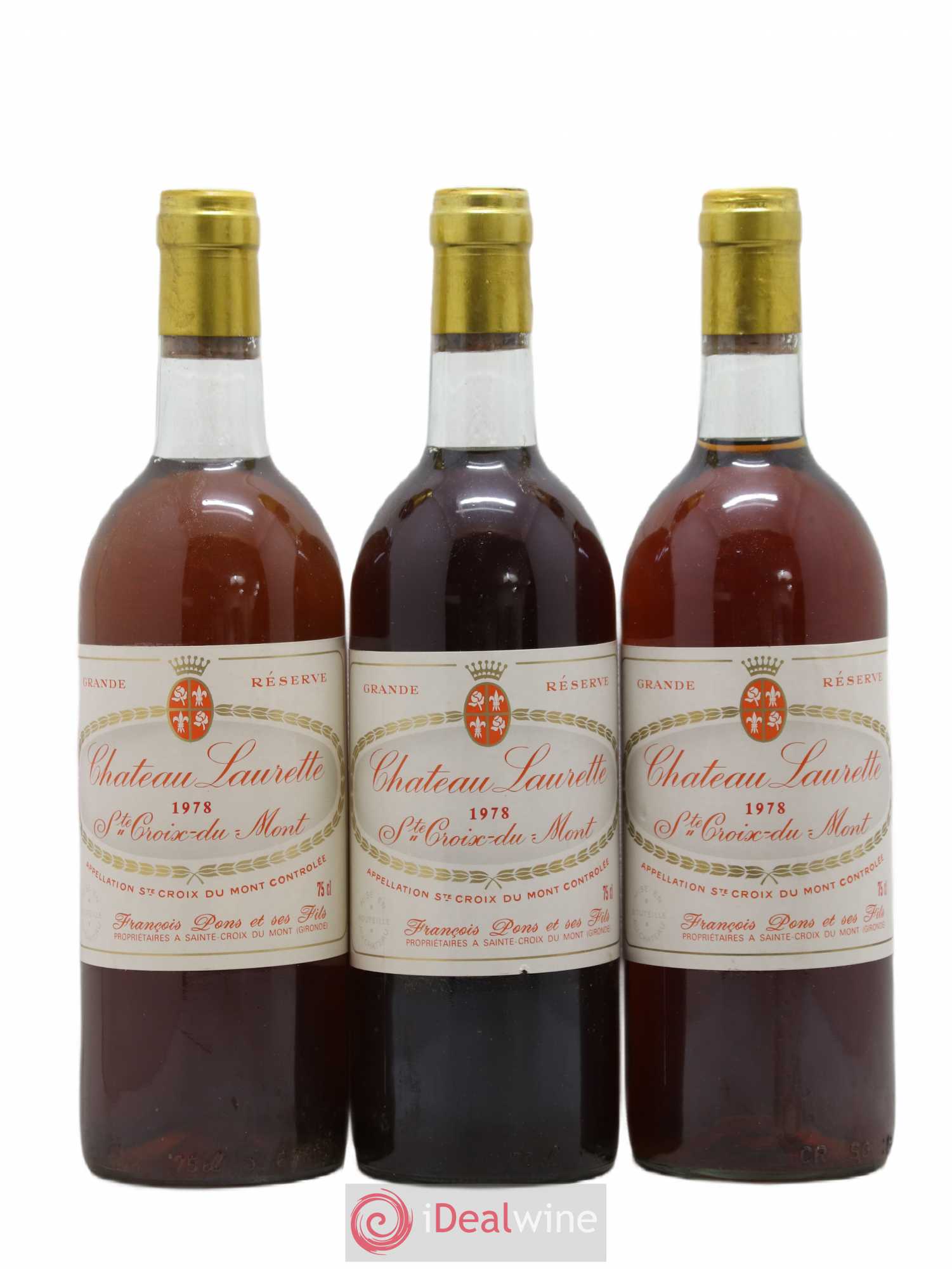 Sainte-Croix-du-Mont Château Laurette 1978 - Lotto di 3 bottiglie - 0