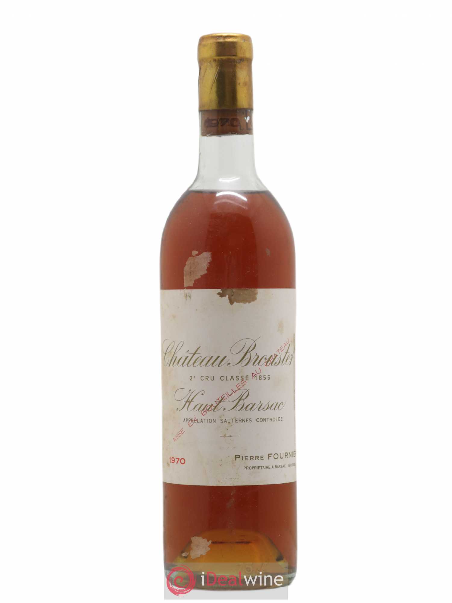 Château Broustet 2ème Grand Cru Classé 1970 - Lotto di 1 bottiglia - 0
