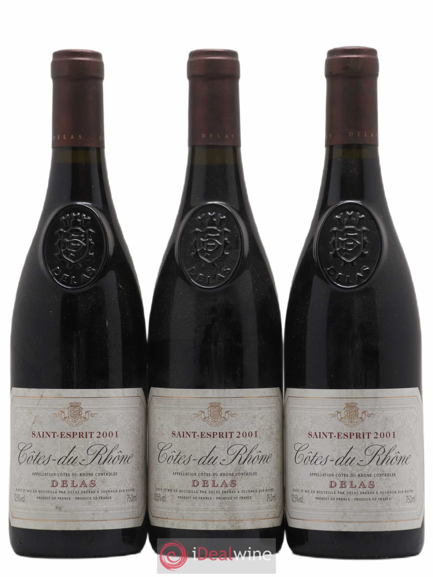 Côtes-du-Rhône Saint Esprit Delas 2001 - Posten von 3 Flaschen - 0