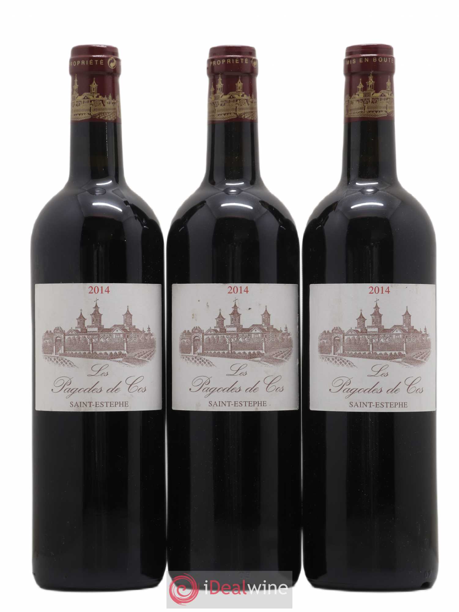 Les Pagodes de Cos Second Vin 2014 - Posten von 3 Flaschen - 0
