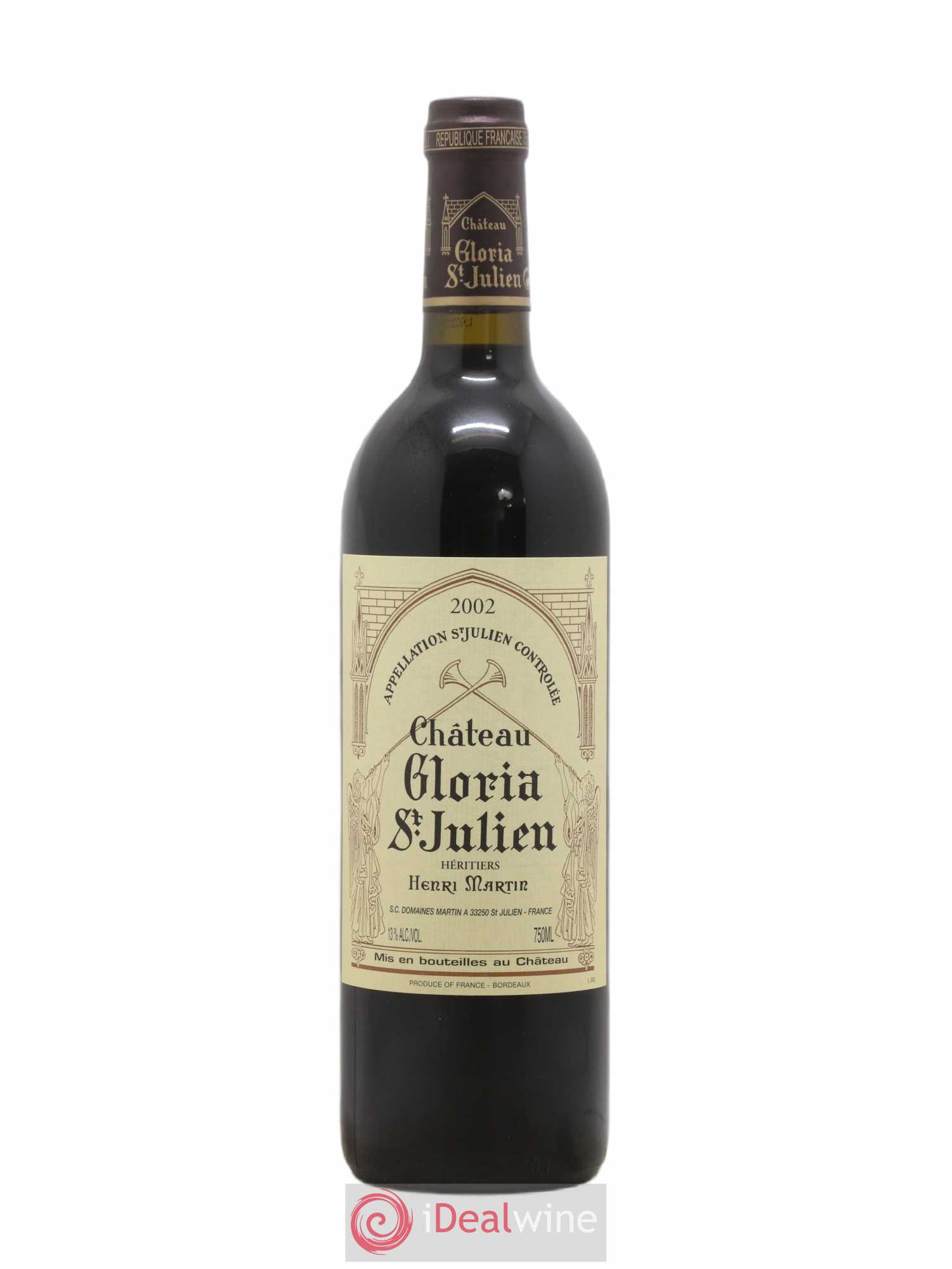 Château Gloria 2002 - Lot de 1 bouteille - 0