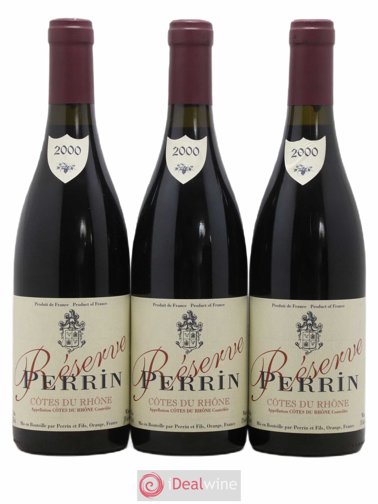 Côtes-du-Rhône Réserve Perrin et Fils 2000 - Posten von 3 Flaschen - 0