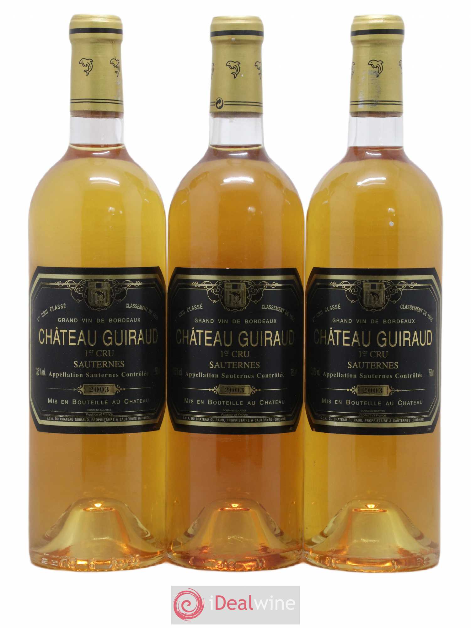 Château Guiraud 1er Grand Cru Classé 2003 - Lotto di 3 bottiglie - 0