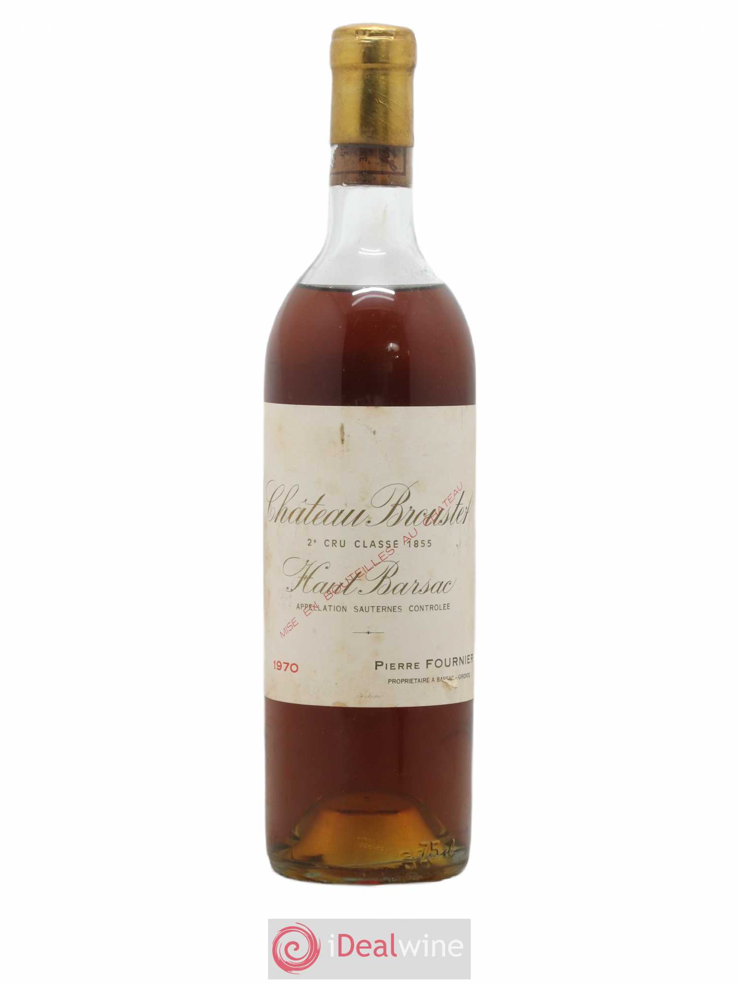Château Broustet 2ème Grand Cru Classé 1970 - Lotto di 1 bottiglia - 0