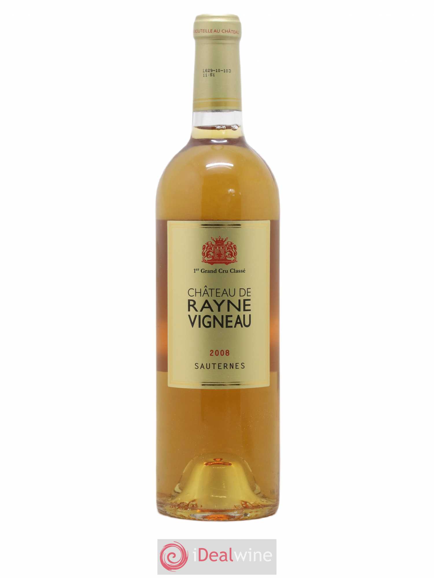 Château de Rayne Vigneau 1er Grand Cru Classé 2008 - Lotto di 1 bottiglia - 0