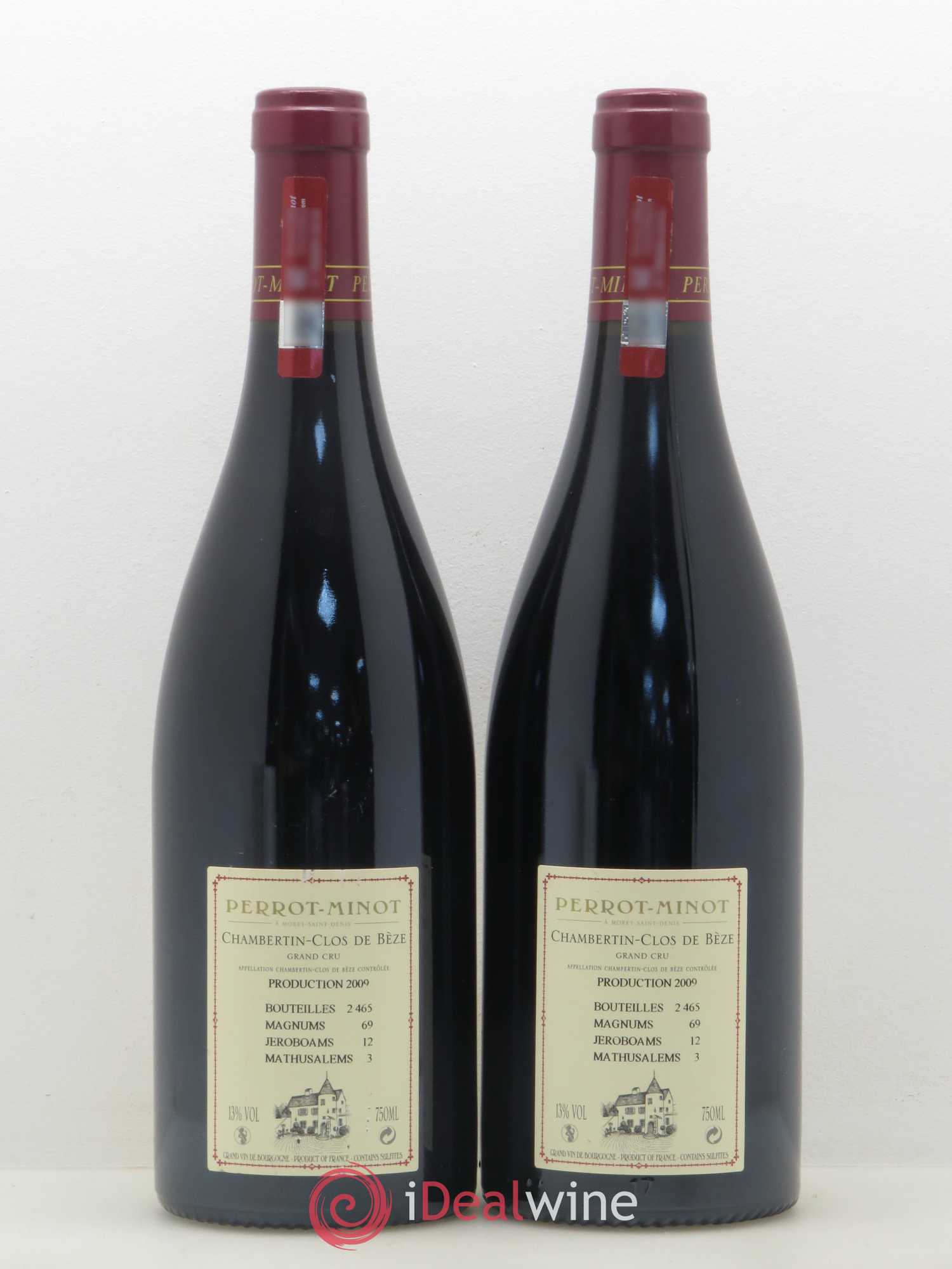 Chambertin Clos de Bèze Grand Cru Vieilles vignes Perrot-Minot 2009 - Lotto di 2 bottiglie - 1