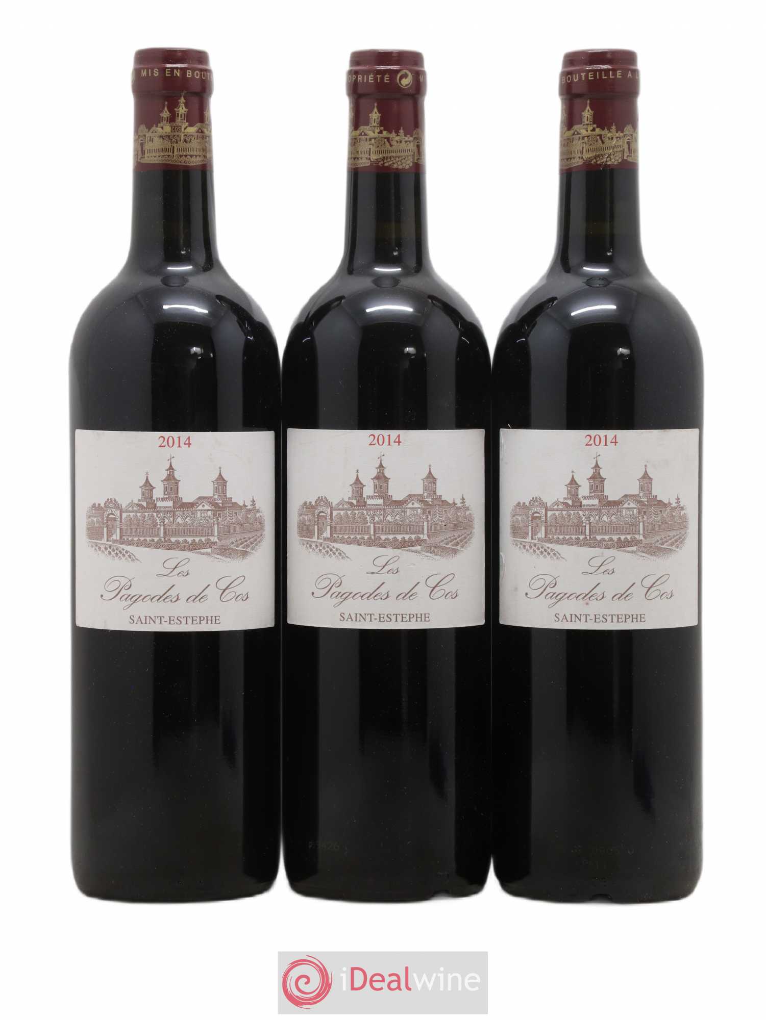 Les Pagodes de Cos Second Vin 2014 - Posten von 3 Flaschen - 0