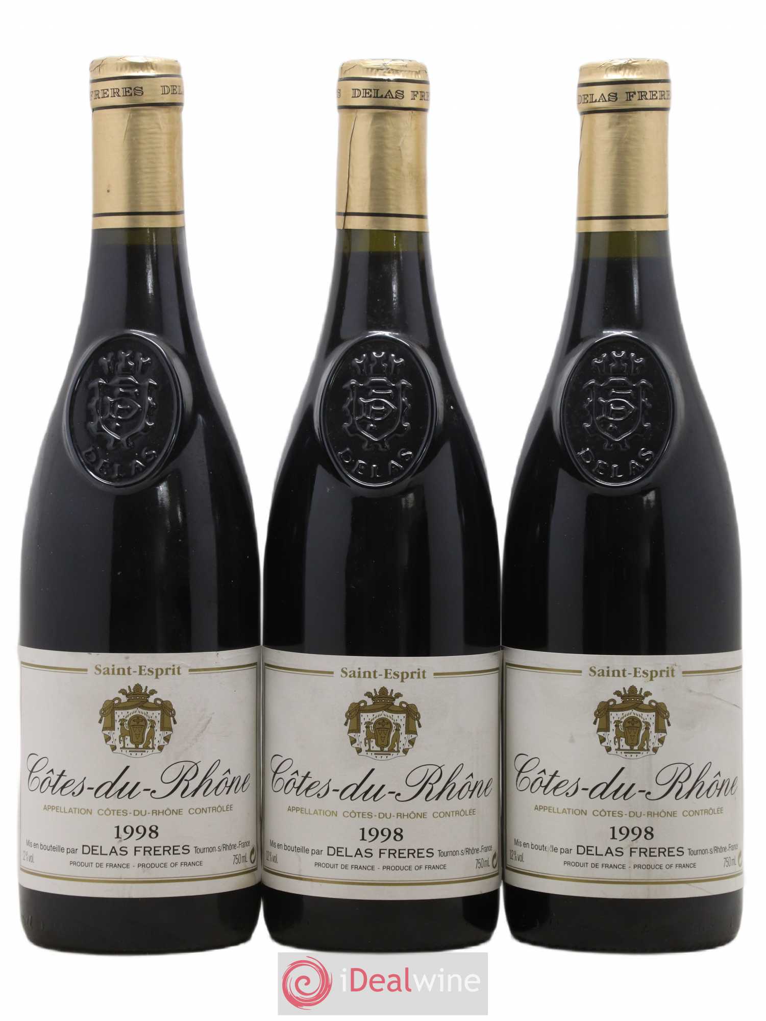 Côtes-du-Rhône Saint Esprit Delas 1998 - Posten von 3 Flaschen - 0