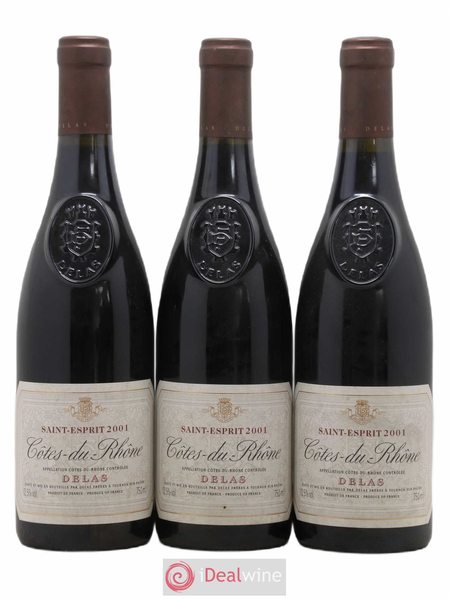 Côtes-du-Rhône Saint Esprit Delas 2001 - Posten von 3 Flaschen - 0