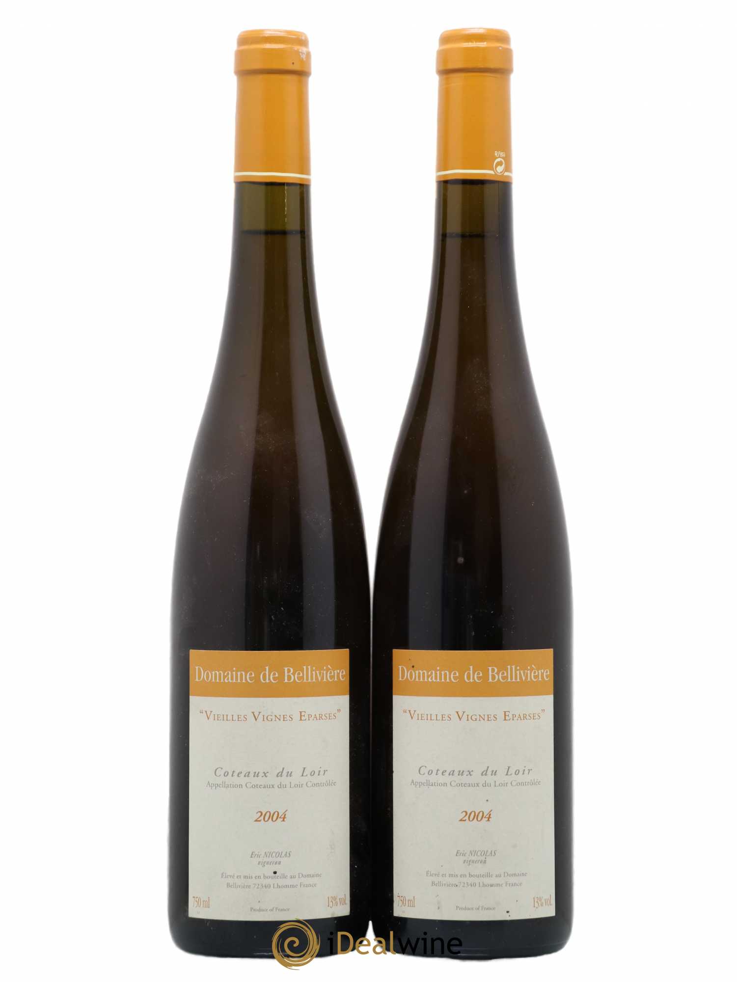 Coteaux du Loir Vieilles Vignes Eparses Domaine de Bellivière 2004 - Lot de 2 bouteilles - 0