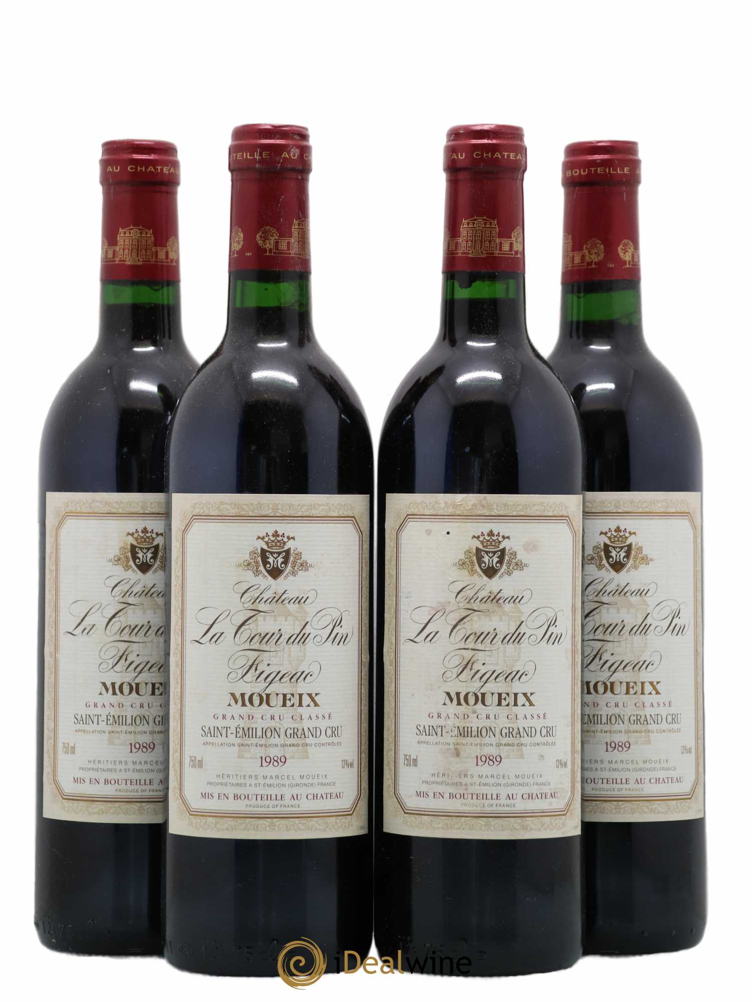 Château la Tour du Pin Figeac 1989 - Lot de 4 bouteilles - 0
