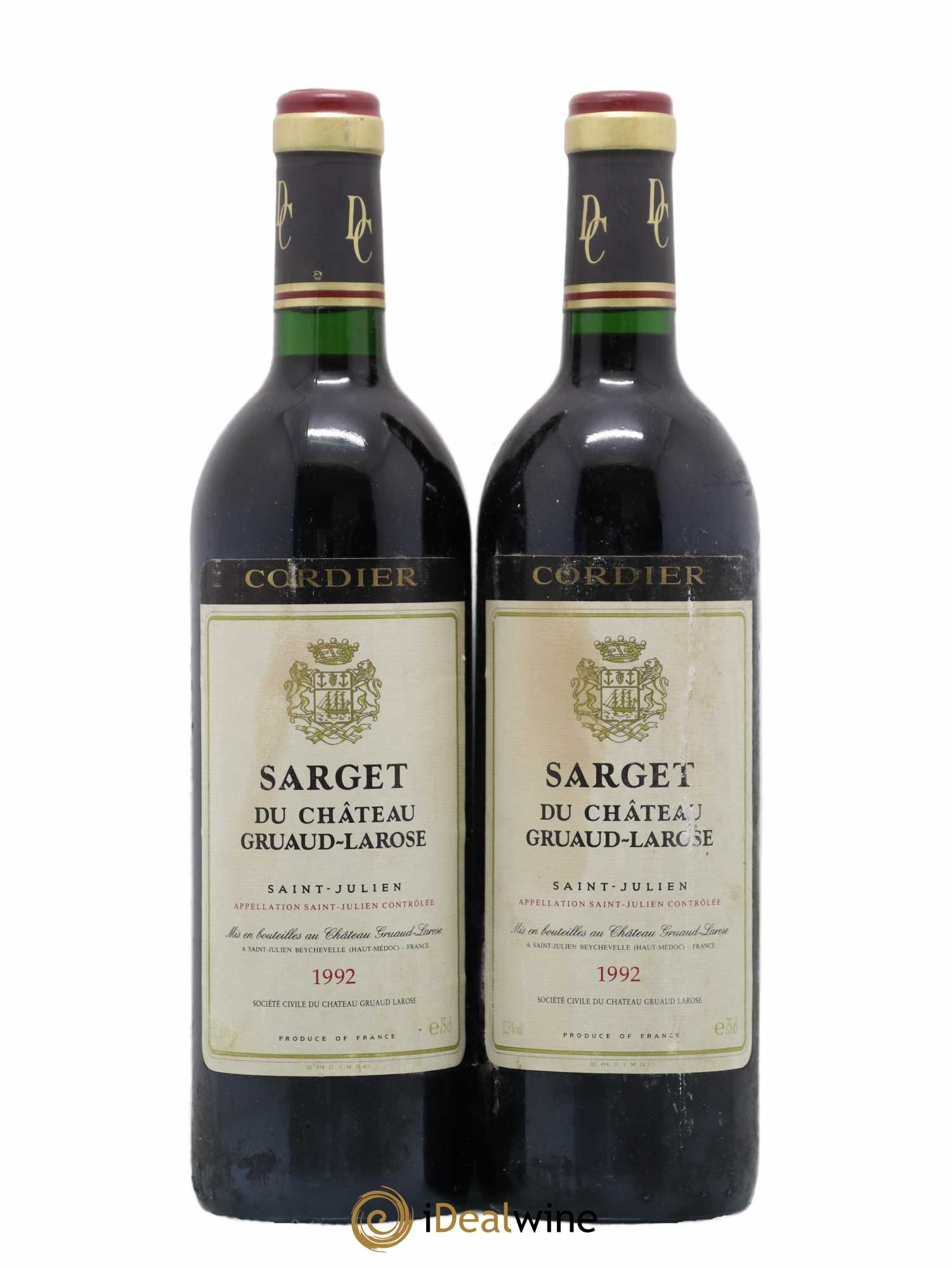 Sarget de Gruaud Larose Second Vin 1992 - Lot de 2 bouteilles - 0
