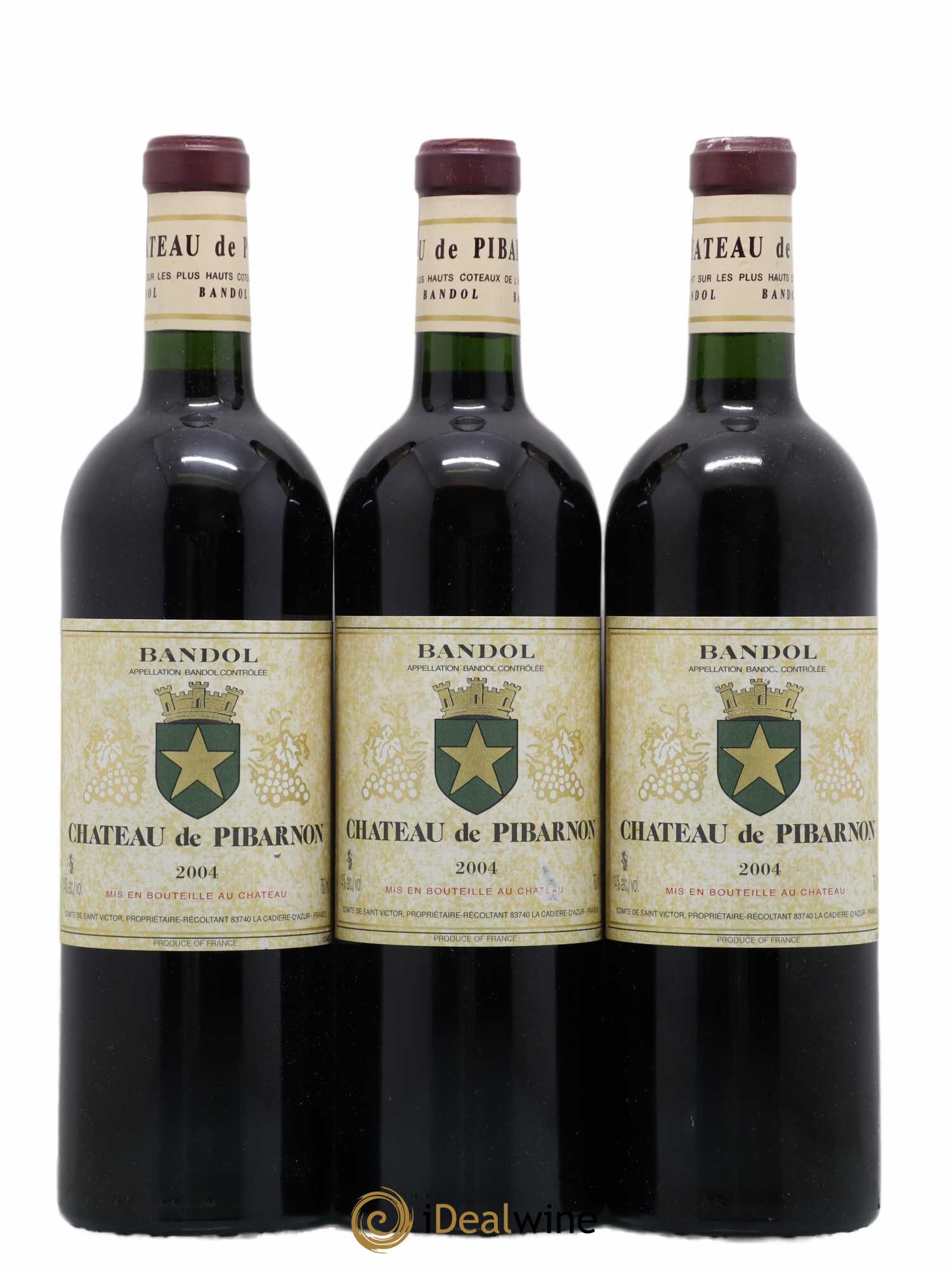 Bandol Château de Pibarnon Comte de Saint-Victor 2004 - Lot de 3 bouteilles - 0