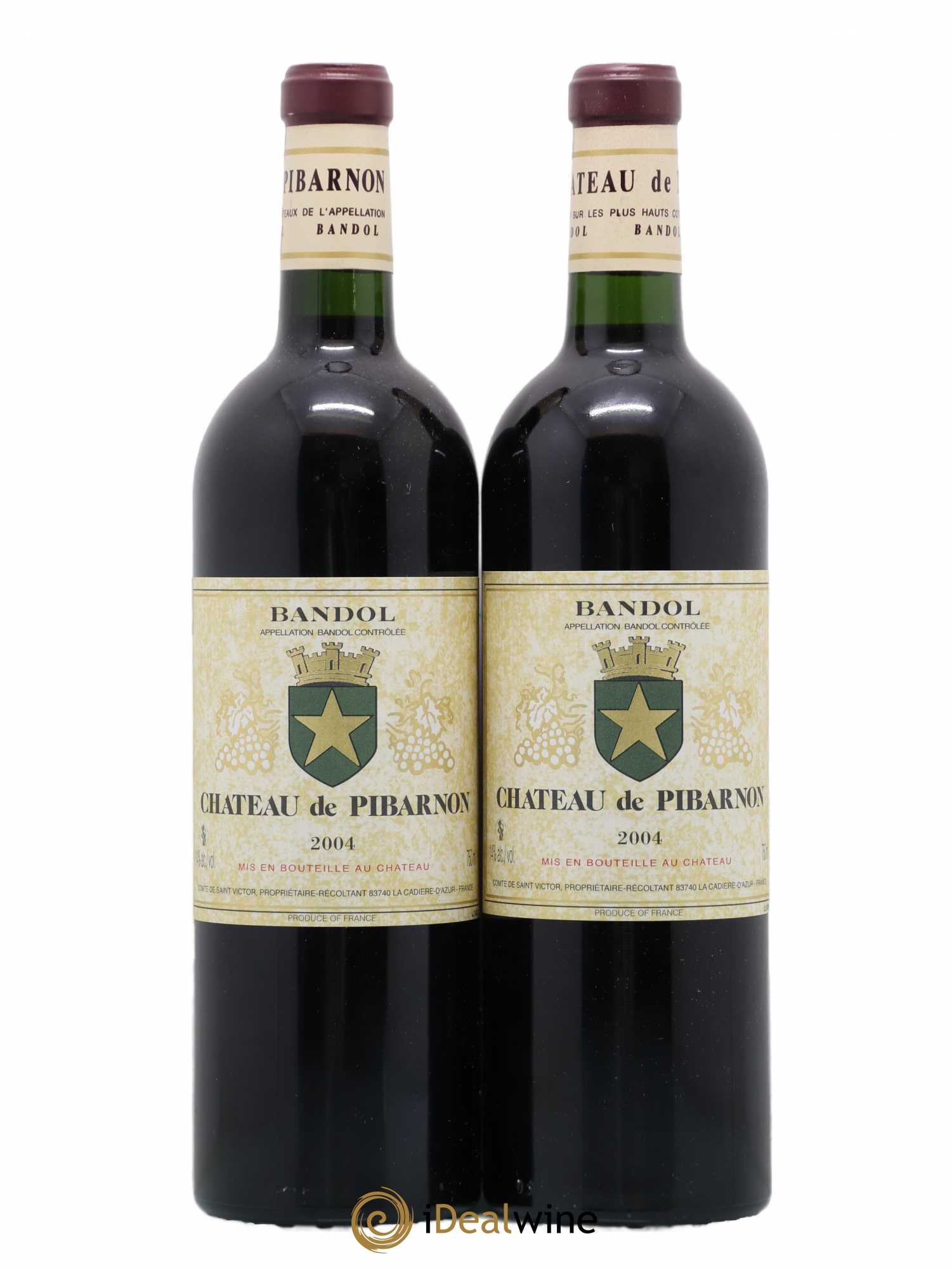 Bandol Château de Pibarnon Comte de Saint-Victor 2004 - Lot de 2 bouteilles - 0