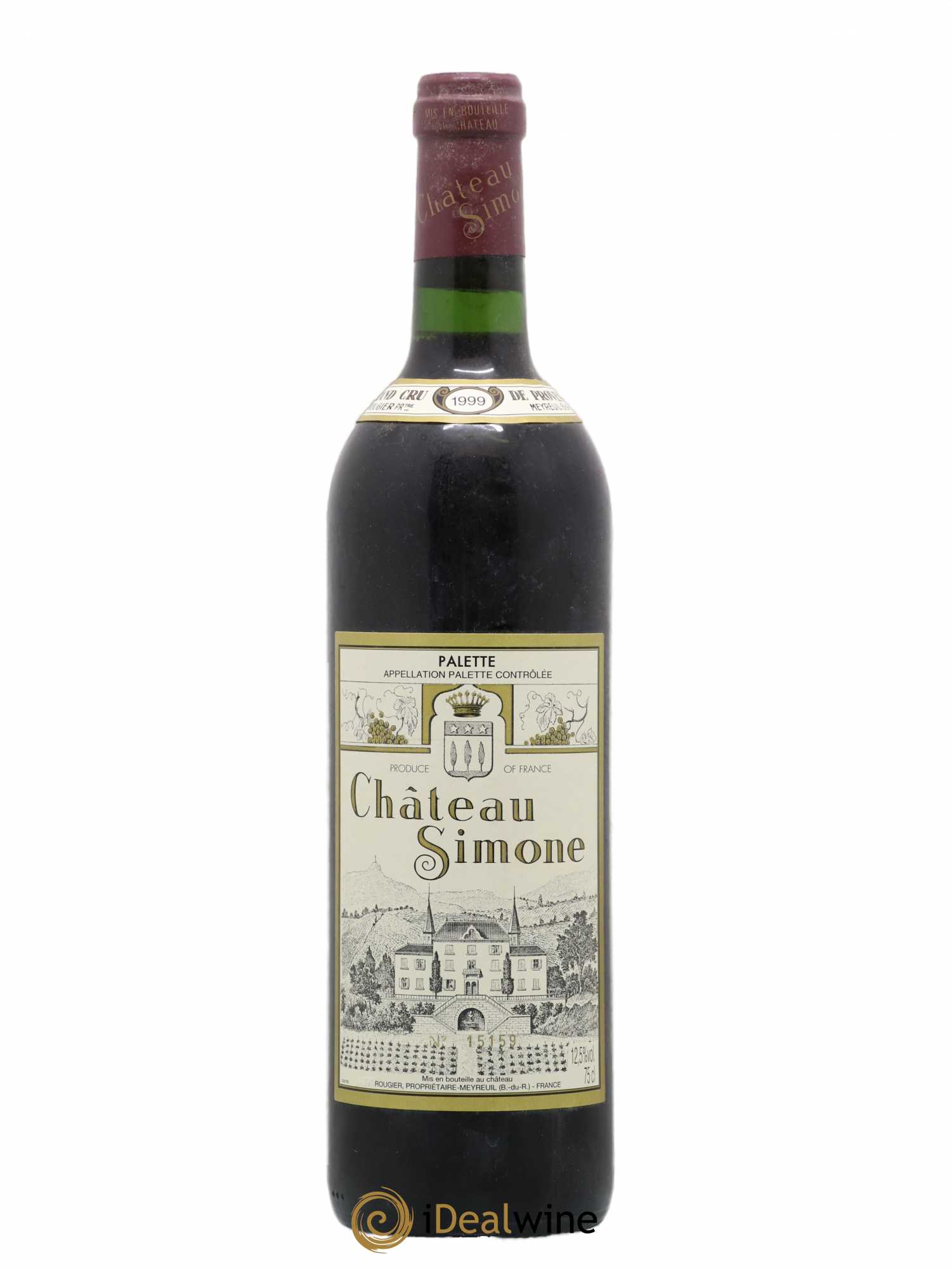 Palette Château Simone Famille Rougier 1999 - Lot de 1 bouteille - 0