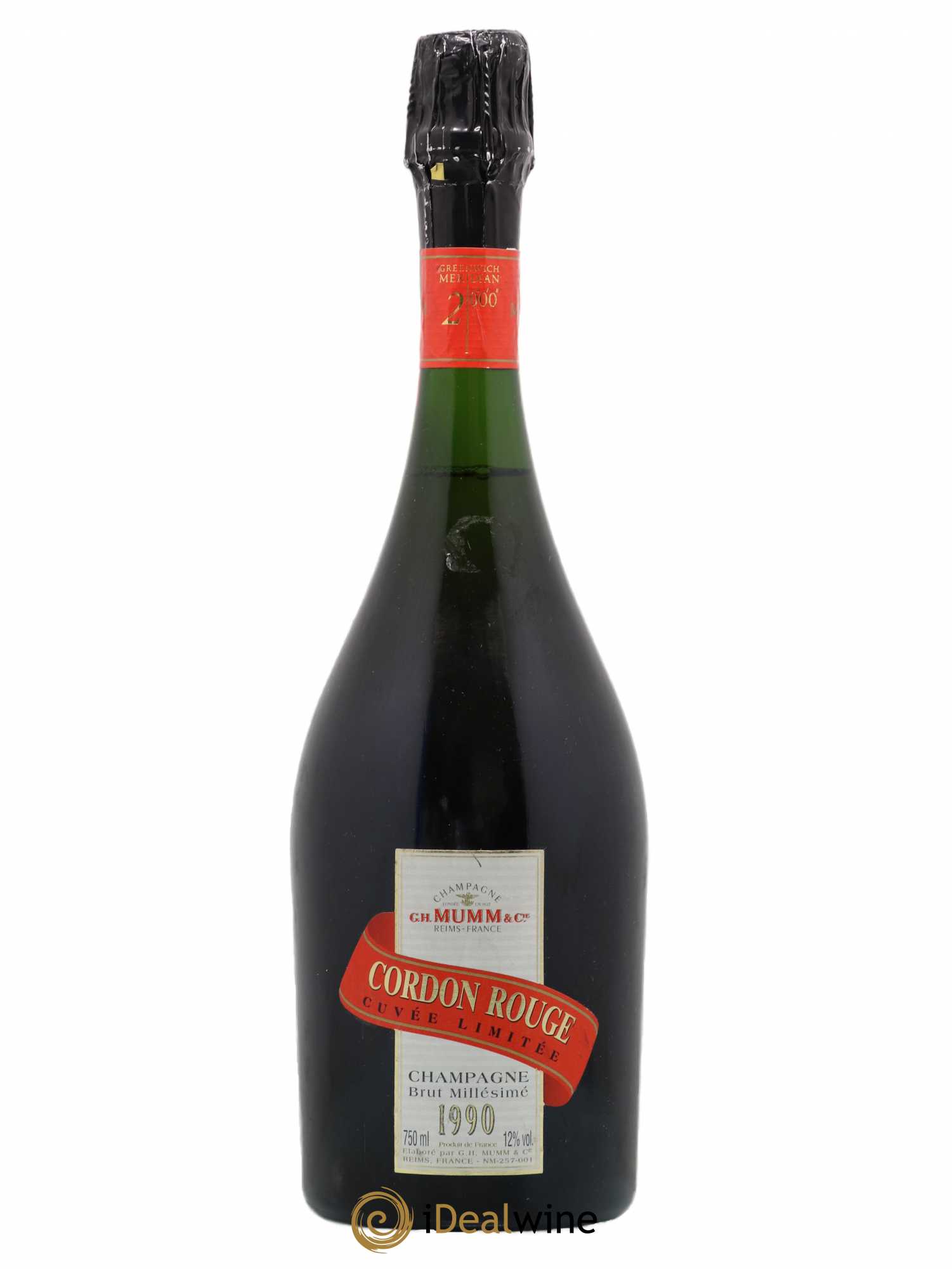 Cordon Rouge Mumm Brut 1990 - Lot de 1 bouteille - 0