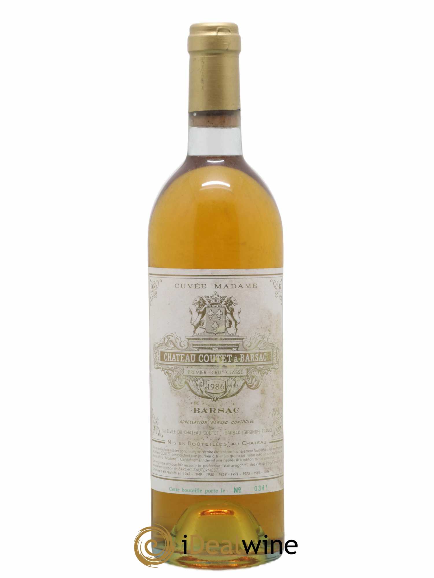 Château Coutet - Cuvée Madame 1er Grand Cru Classé 1986 - Lotto di 1 bottiglia - 0