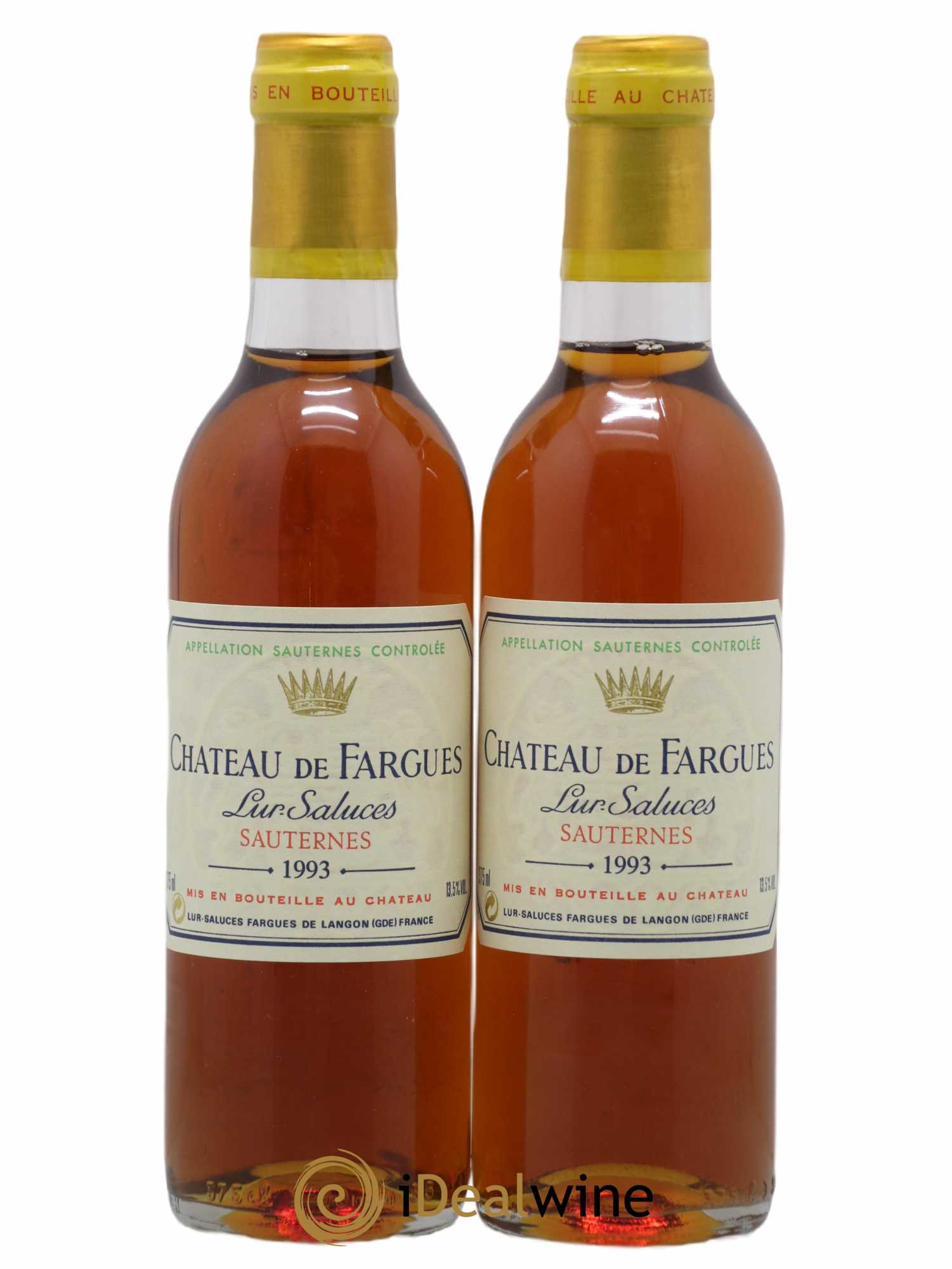 Château de Fargues 1993 - Posten von 2 Demi-Flaschen - 0