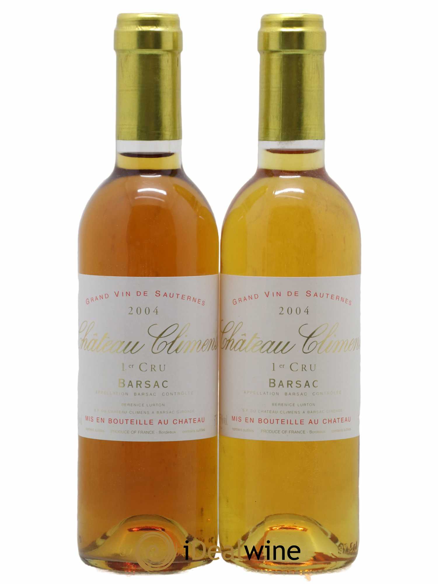 Château Climens 1er Grand Cru Classé 2004 - Posten von 2 Demi-Flaschen - 0
