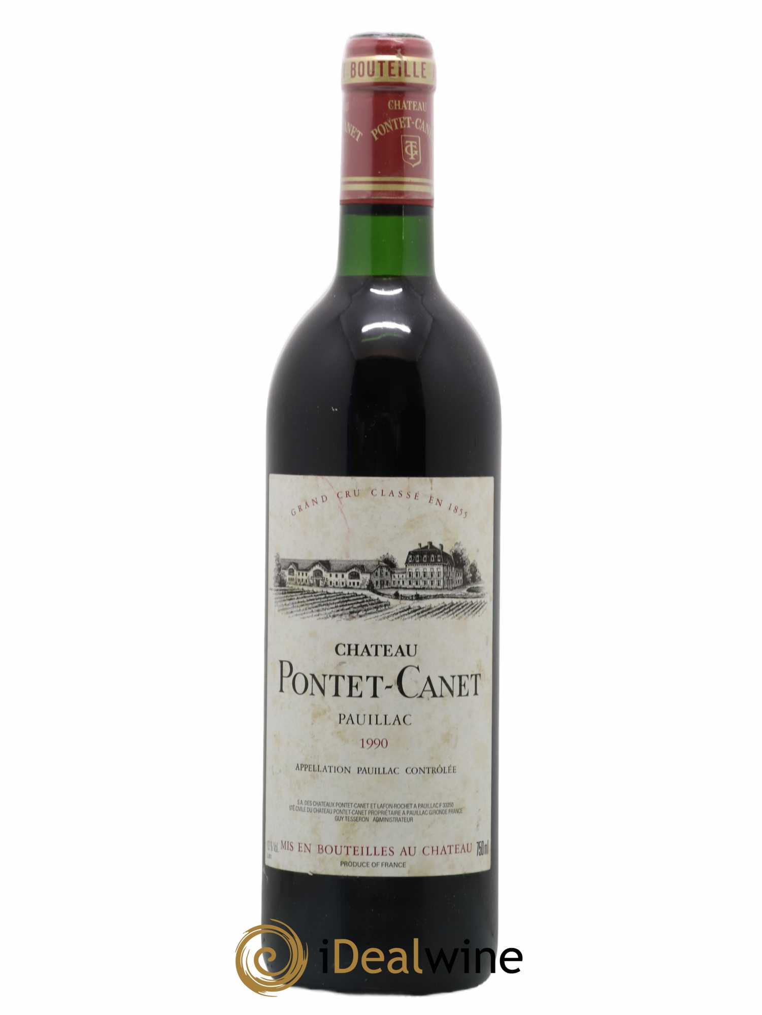 Château Pontet Canet 5ème Grand Cru Classé 1990 - Lot de 1 bouteille - 0