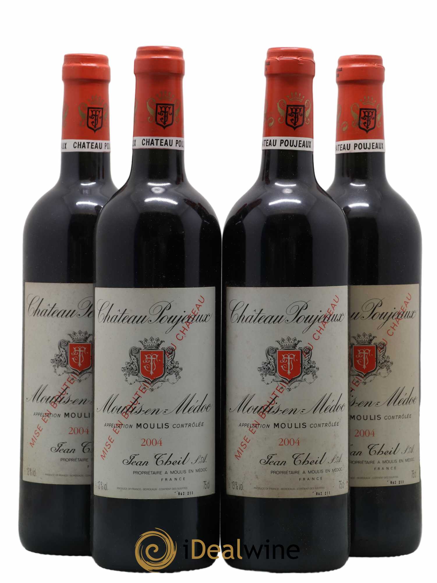 Château Poujeaux 2004 - Lot de 4 bouteilles - 0