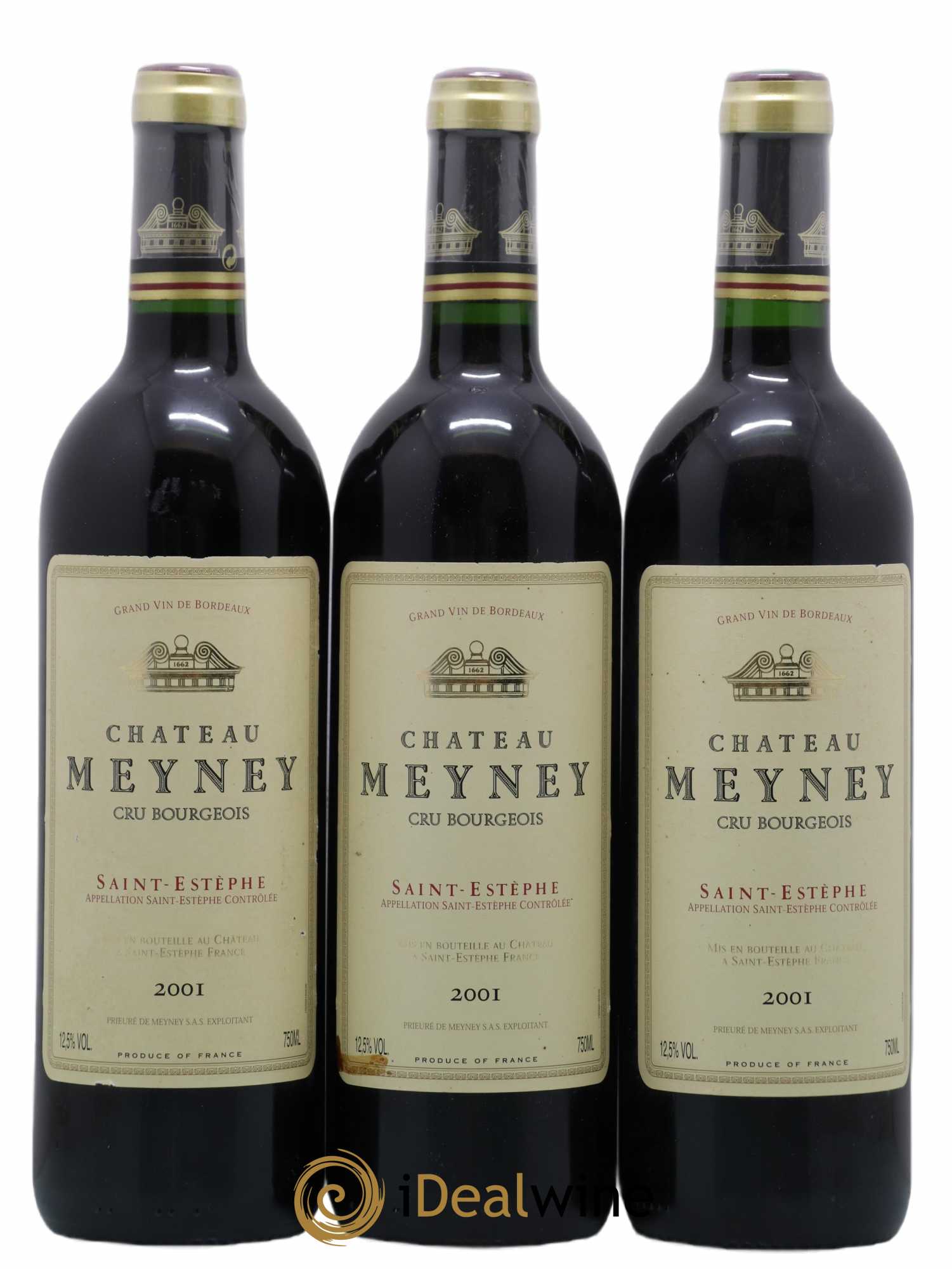 Château Meyney 2001 - Lot de 3 bouteilles - 0