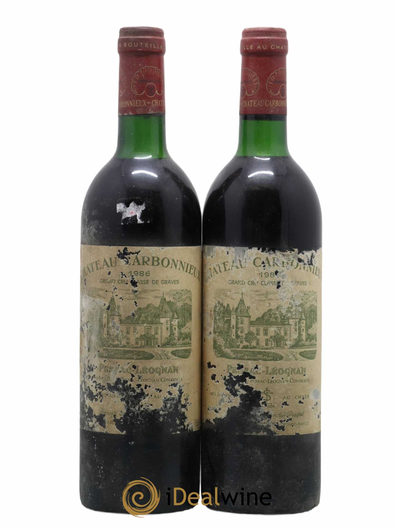 Château Carbonnieux Cru Classé de Graves 1986 - Lot de 2 bouteilles - 0