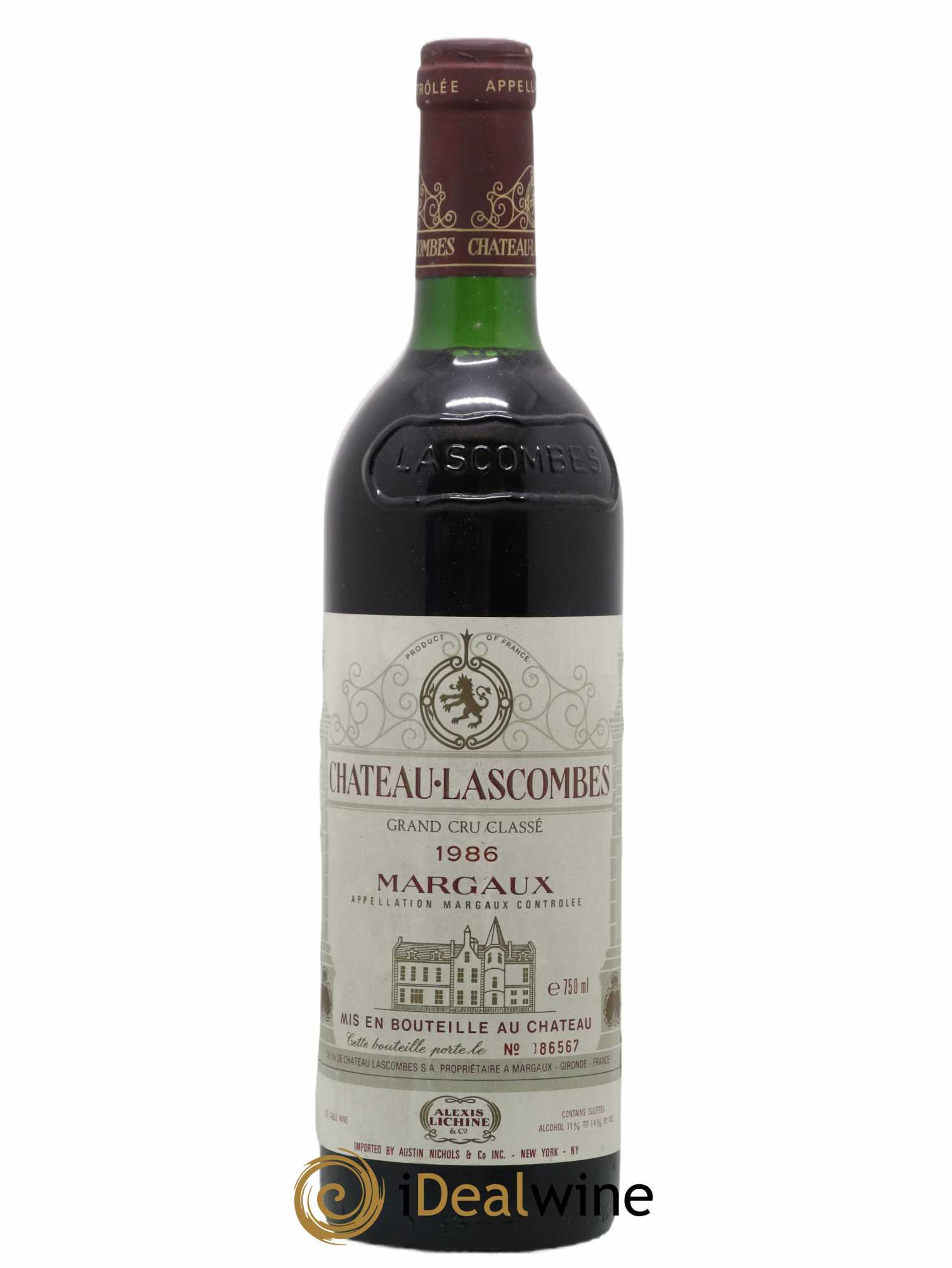 Château Lascombes 2ème Grand Cru Classé 1986 - Lot de 1 bouteille - 0