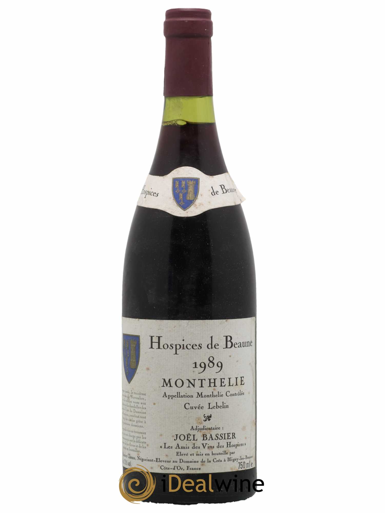 Monthélie Hospices de Beaune Cuvée Lebelin Domaine de La CREA 1989 - Posten von 1 Flasche - 0