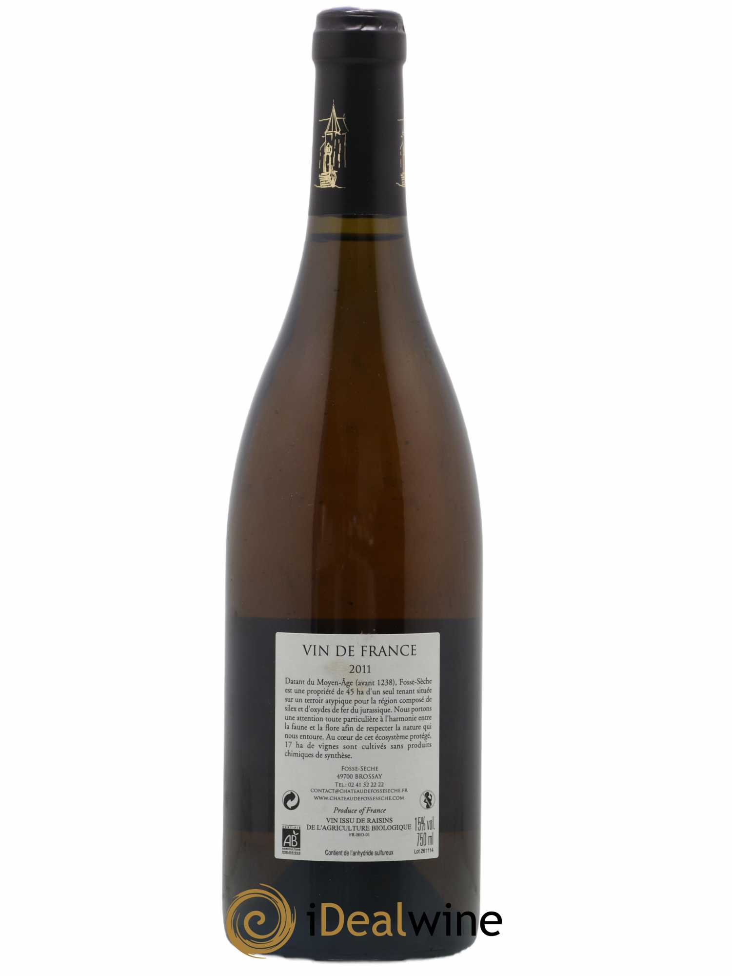 Vin de France Les Tris de la Chapellle Château de Fosse-Sèche 2011 - Lot de 1 bouteille - 1