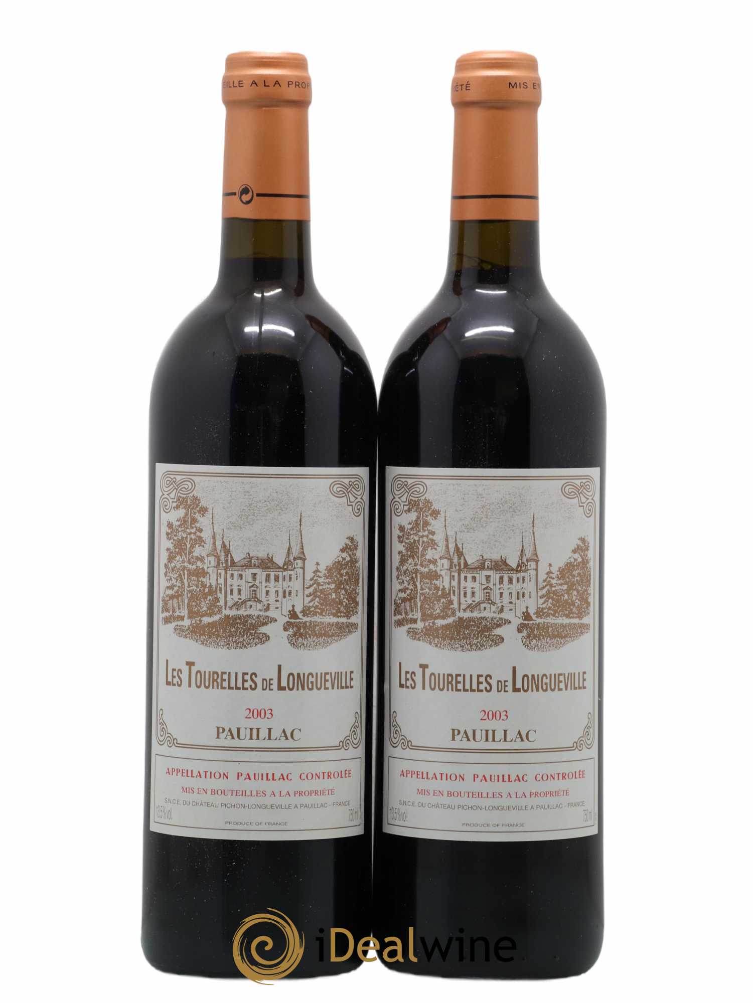 Les Tourelles de Longueville Second Vin 2003 - Lot de 2 bouteilles - 0