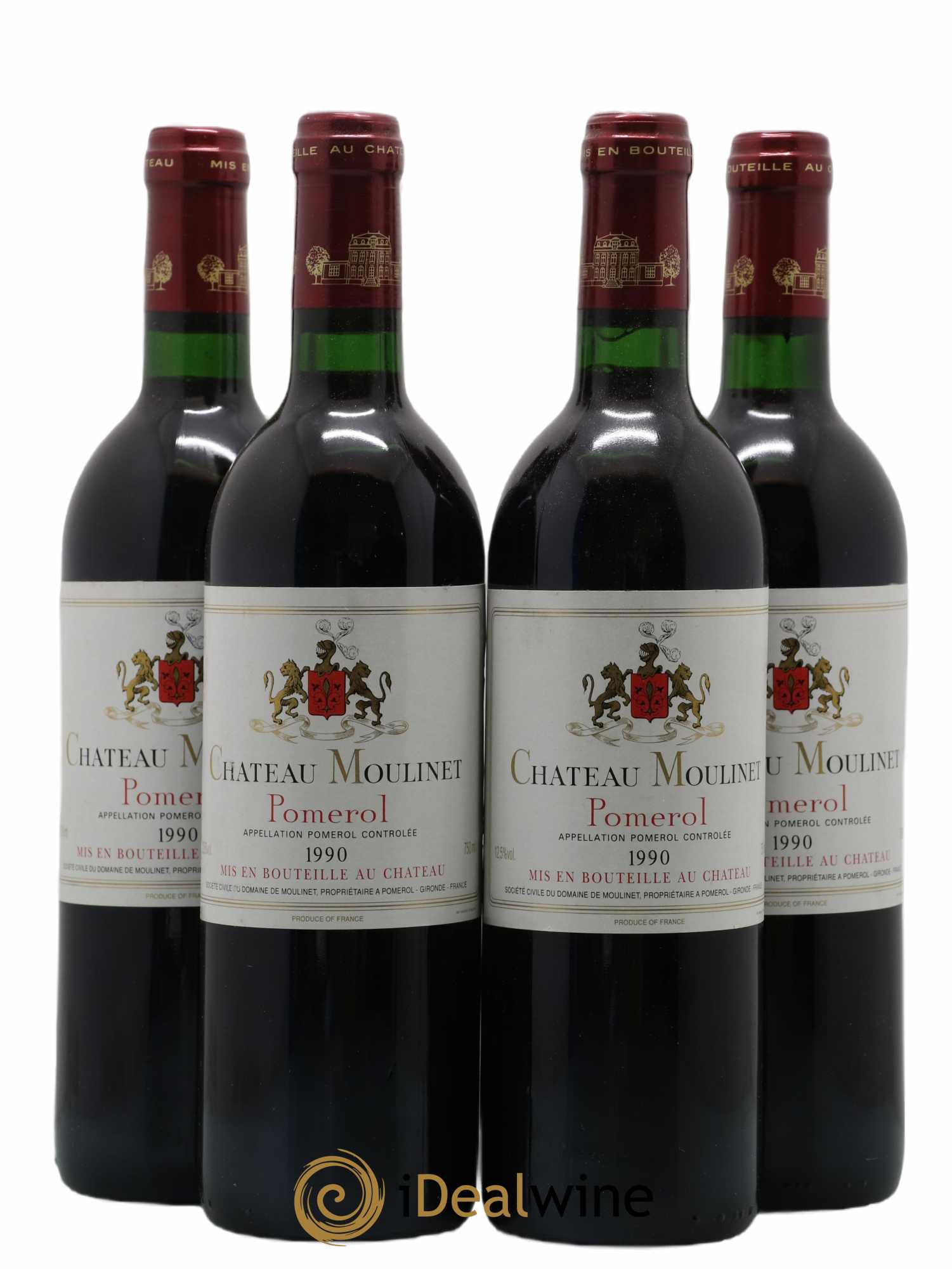 Château Moulinet 1990 - Lot de 4 bouteilles - 0
