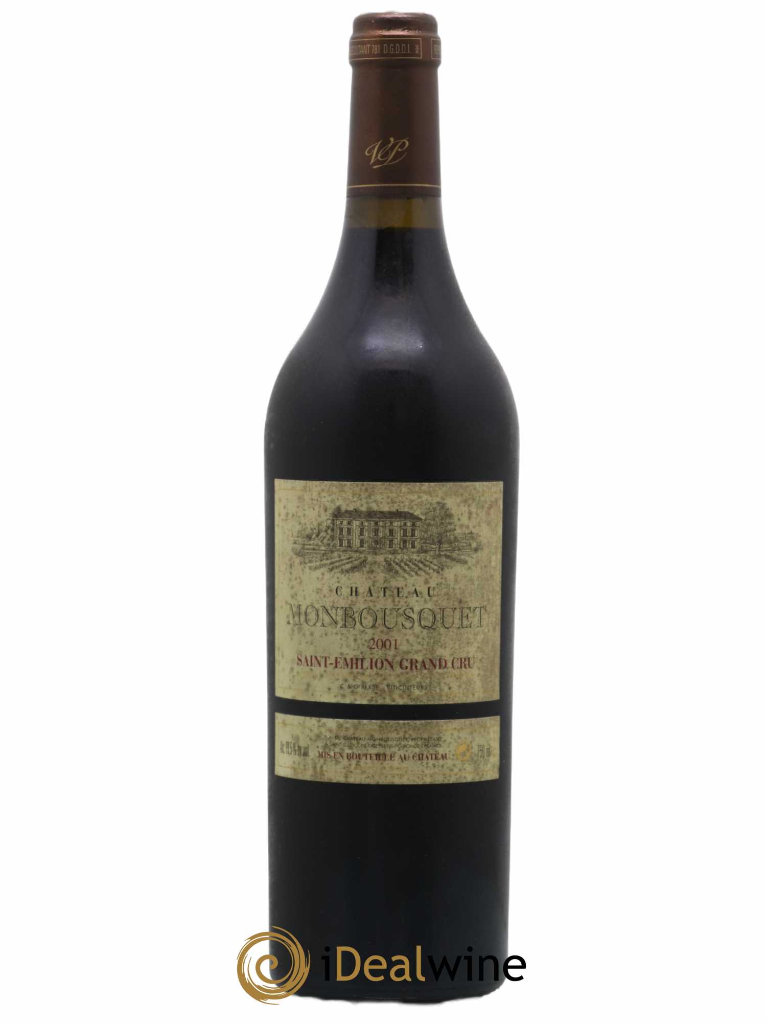 Château Monbousquet Grand Cru Classé 2001 - Lot de 1 bouteille - 0