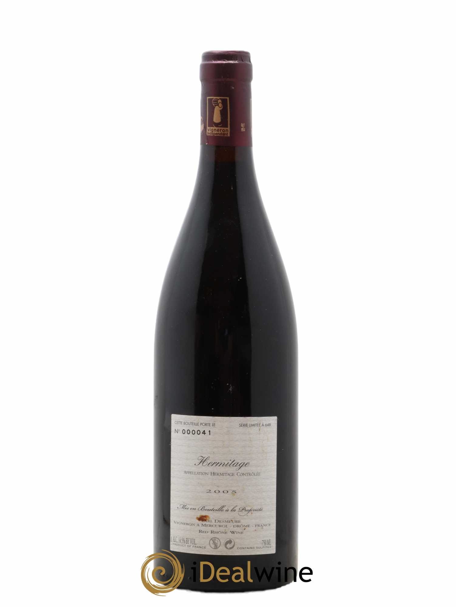 Hermitage Autrement Rémizières (Domaine des) 2005 - Lot de 1 bouteille - 1