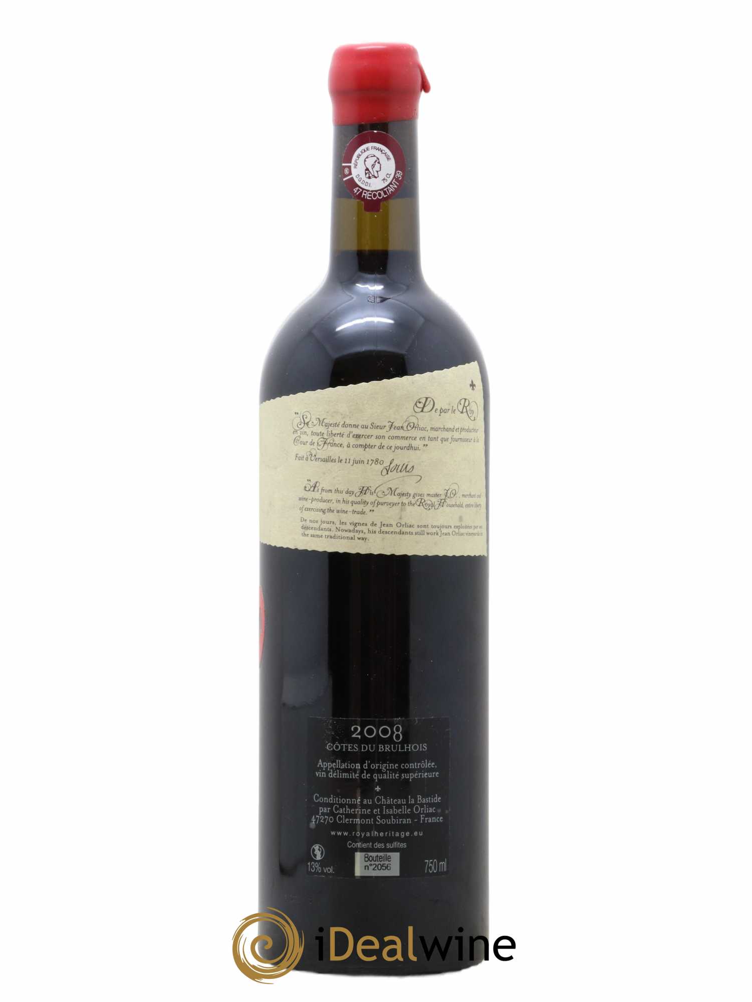 Sud-Ouest Brulhois - Labstide Orliac - Royal héritage 2008 - Posten von 1 Flasche - 1