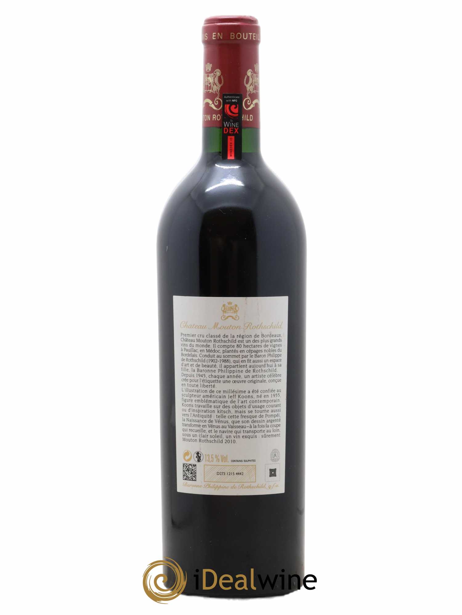 Château Mouton Rothschild 1er Grand Cru Classé 2010 - Lot de 1 bouteille - 1