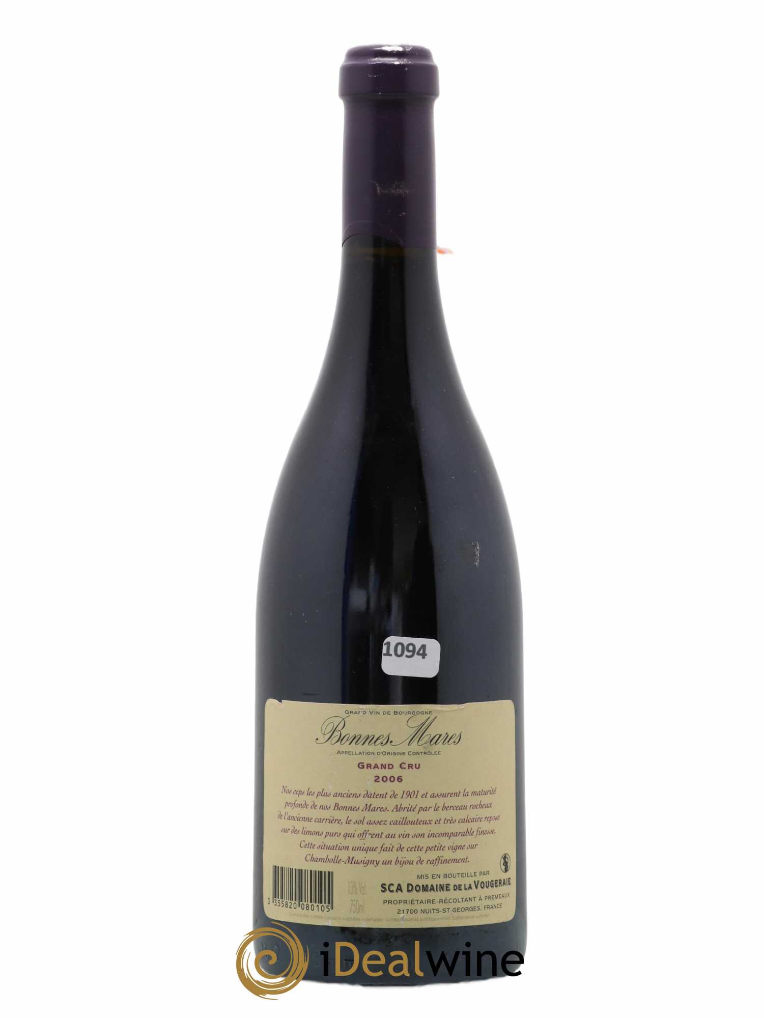 Bonnes-Mares Grand Cru La Vougeraie 2006 - Lot of 1 bottle - 1