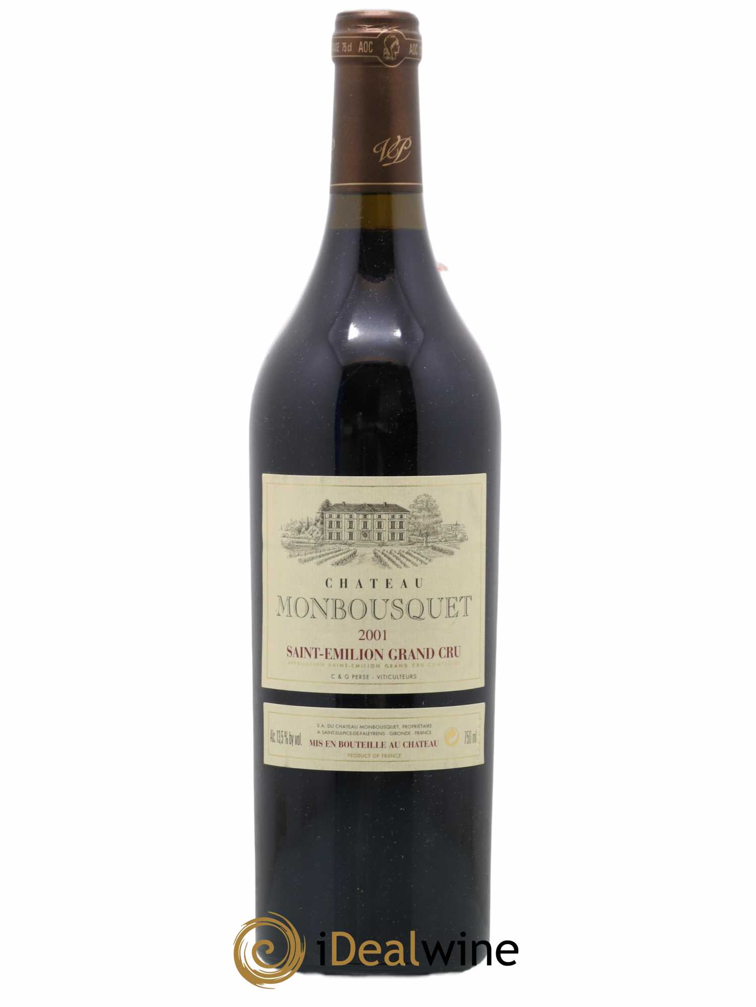 Château Monbousquet Grand Cru Classé 2001 - Lot de 1 bouteille - 0