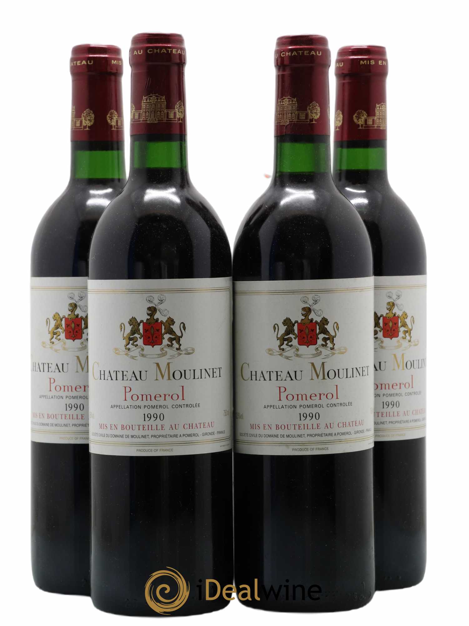 Château Moulinet 1990 - Lot de 4 bouteilles - 0