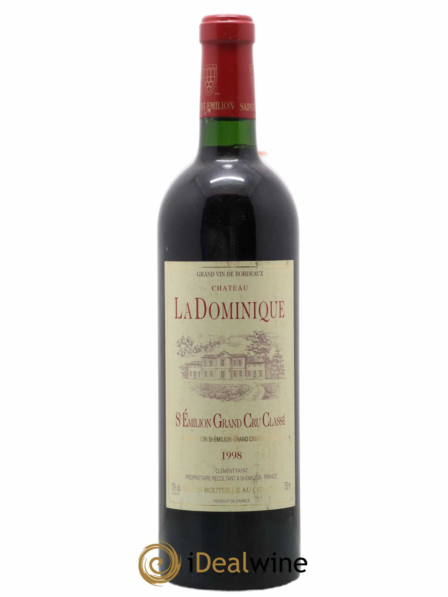 Château la Dominique Grand Cru Classé 1998 - Lot de 1 bouteille - 0