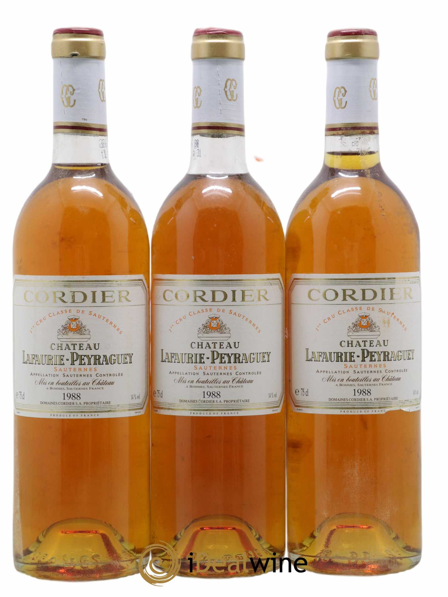 Château Lafaurie-Peyraguey 1er Grand Cru Classé 1988 - Lot of 3 bottles - 0