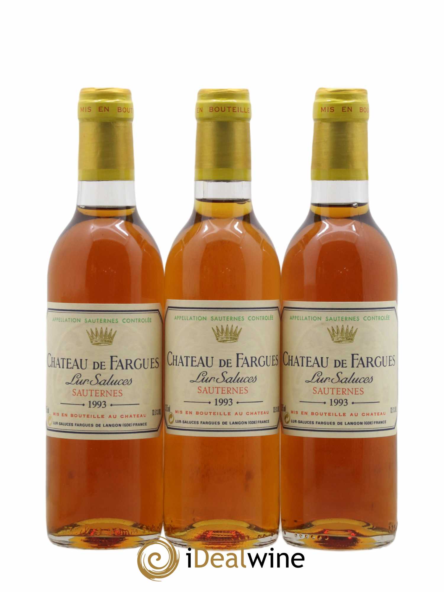 Château de Fargues 1993 - Lot de 3 demi bouteilles - 0