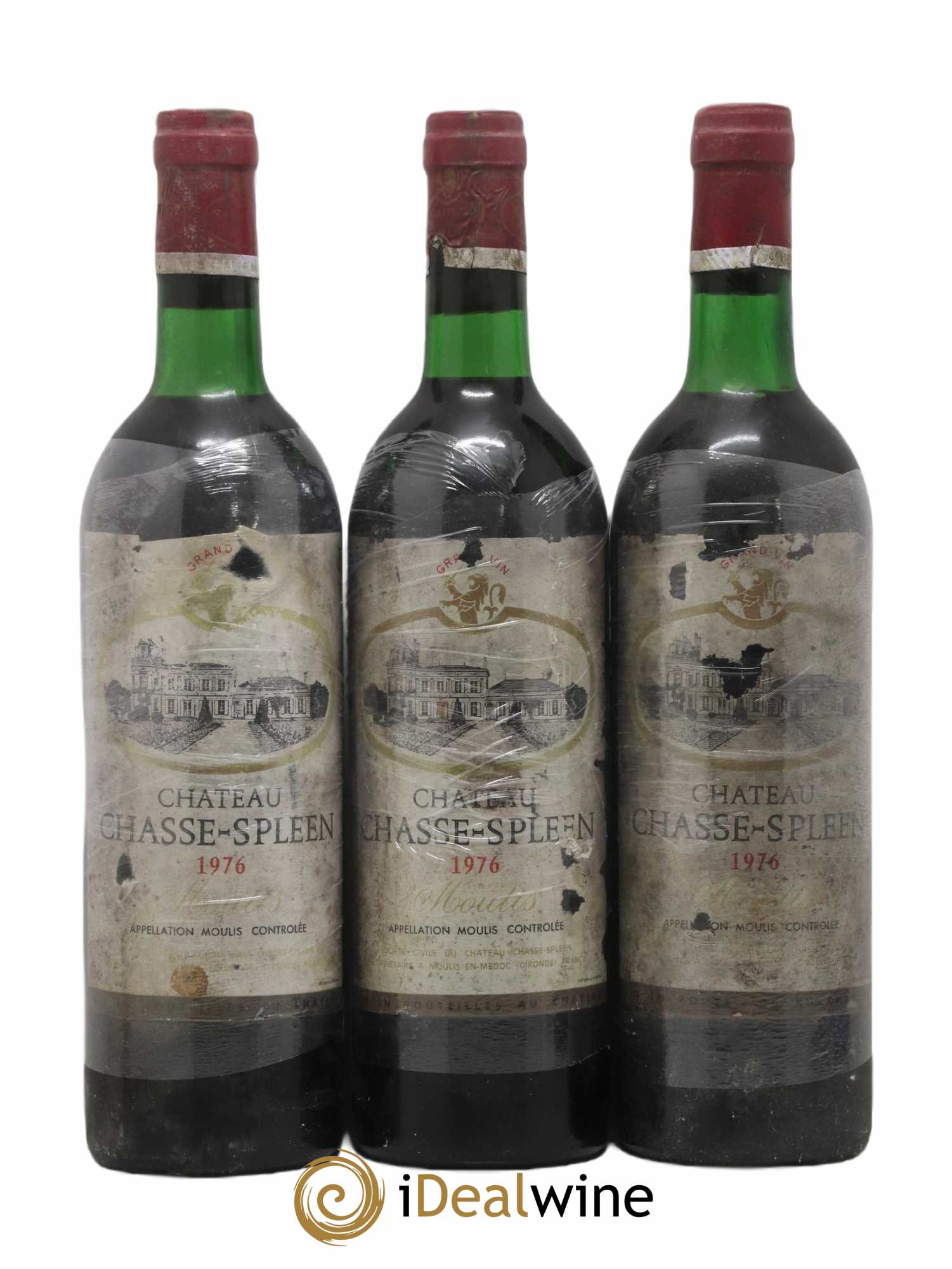 Château Chasse Spleen 1976 - Lot de 3 bouteilles - 0