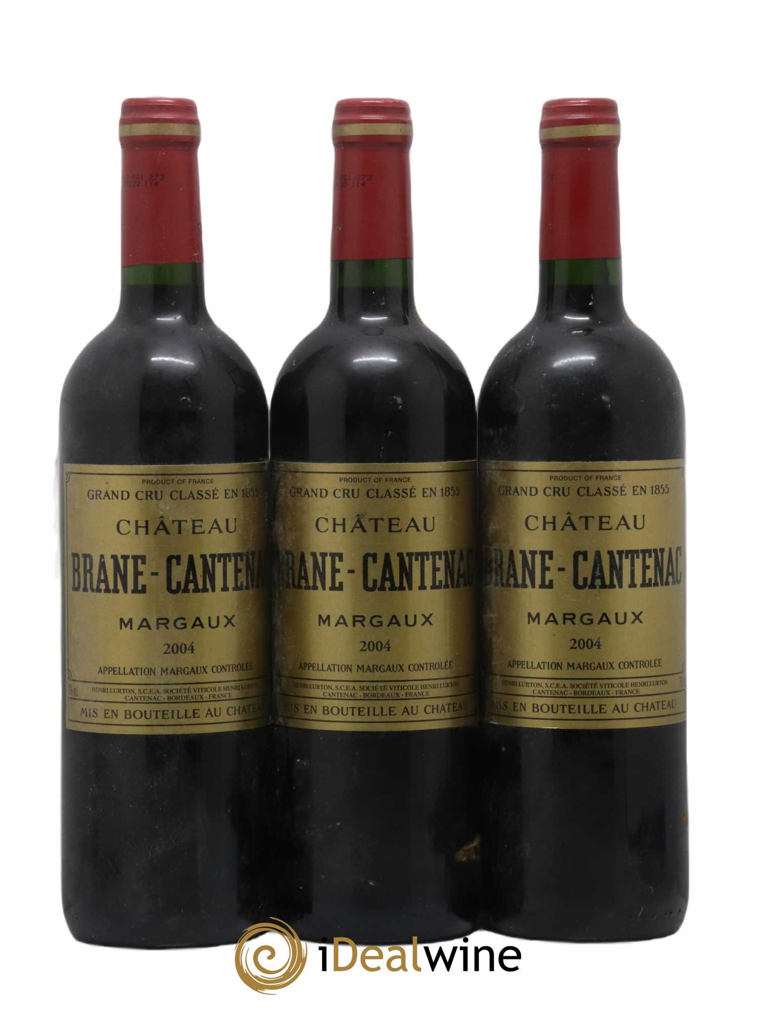 Château Brane Cantenac 2ème Grand Cru Classé 2004 - Lot de 3 bouteilles - 0