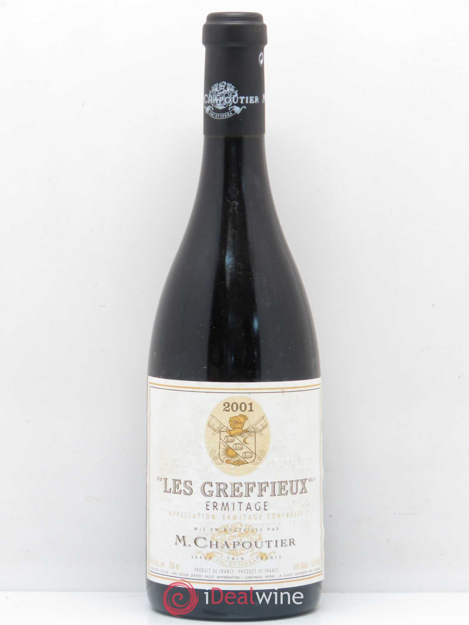 Hermitage Ermitage Les Greffieux Chapoutier 2001 - Lot de 1 bouteille - 0