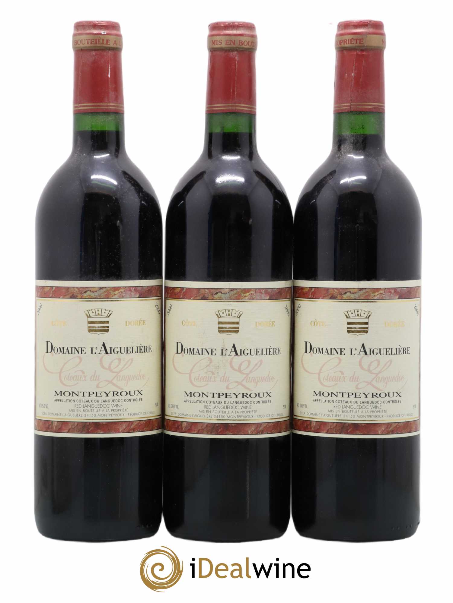 Coteaux du Languedoc - Montpeyroux Domaine de l' Aiguelière Cote Dorée A. Commeyras 2000 - Lot de 3 bouteilles - 0